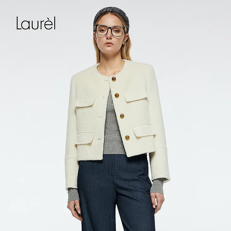 Laurel劳芮25秋新款小香风箱型短外套LWD363W01500