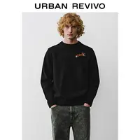 【HOT】UR2025冬季新款男装趣味狐狸刺绣长袖针织衫UMM950020