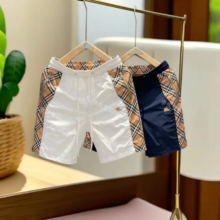 2025夏季短裤时尚潮流百搭拼接休闲短裤薄款宽松速干修身条纹沙滩