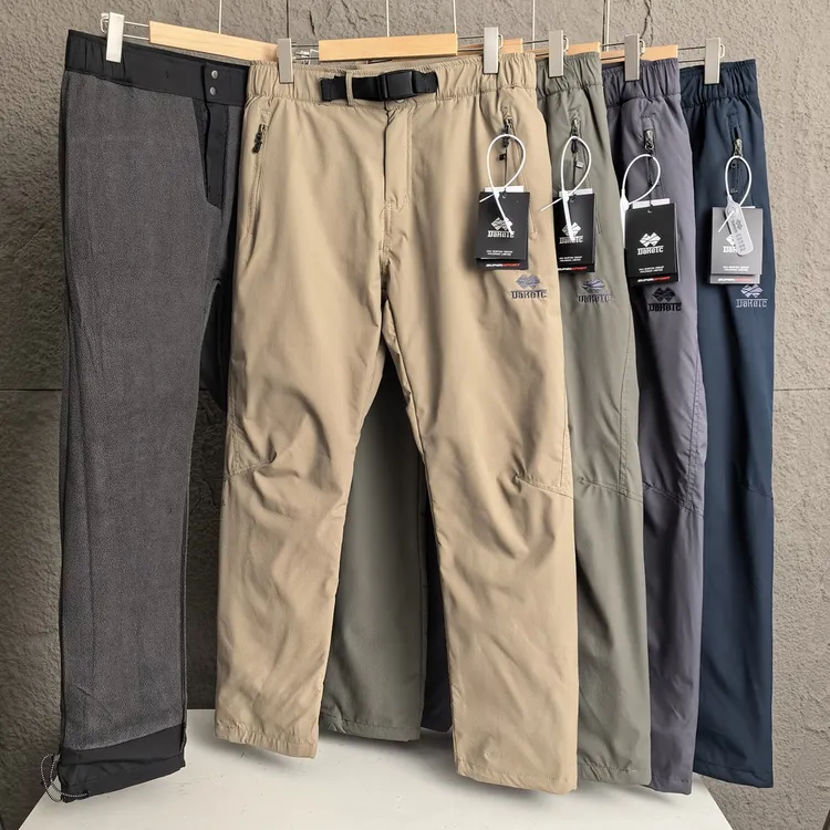 大码300斤加厚摇粒绒冲锋裤男士冬季加绒户外直筒工装肥佬休闲裤2
