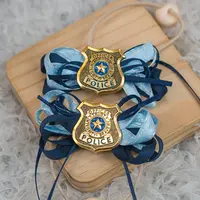 饰阿梁4395 兔子警官发饰徽章领结皮筋疯狂动物城头饰可爱儿童