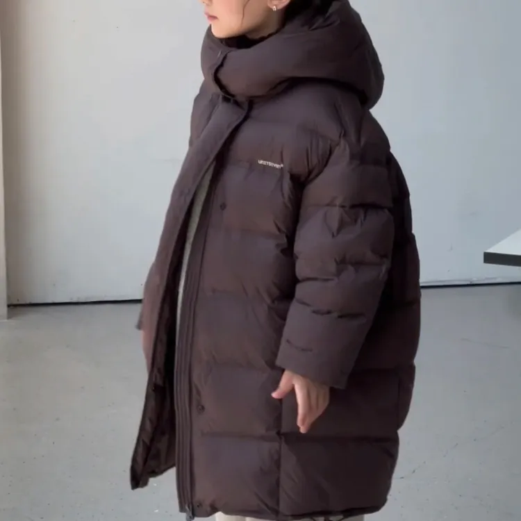 【2025新品】长款休闲亲子时尚连帽保暖冬季羽绒服