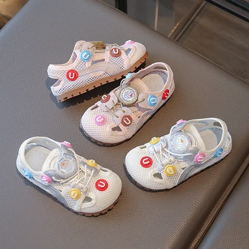 儿童凉鞋宝宝学步鞋网面夏季新款女小童软底运动休闲鞋夏季软底防