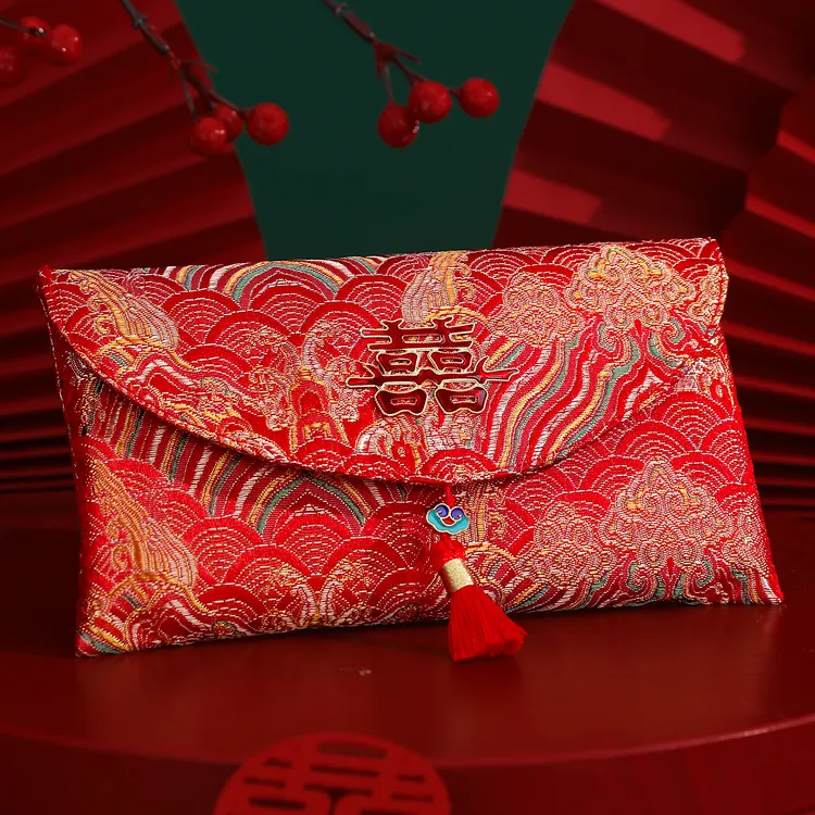 红包结婚专用万元布艺红包袋2025新款订婚礼高档大号改口费利是封