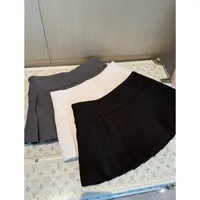 【Meng服饰】中高腰纯色百搭百褶防走光短裙