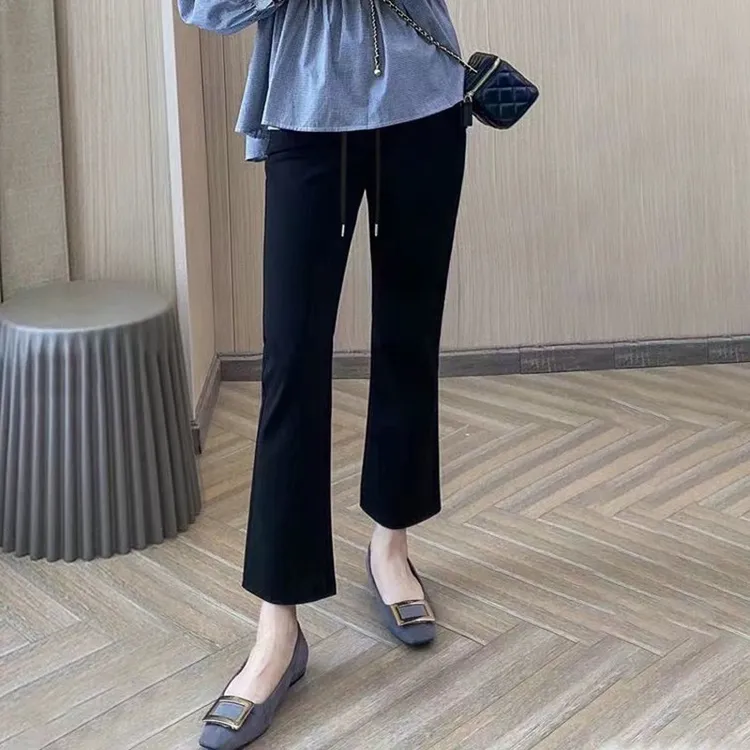 产后可穿孕妇喇叭裤春秋款2024显瘦垂感修身九分微喇西装裤秋冬季