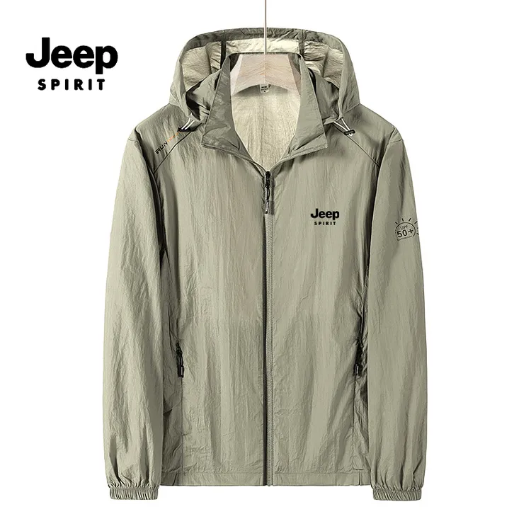 JEEPSPIRIT吉普皮肤衣夏季防紫外线薄款防晒衣透气户外运动钓鱼服