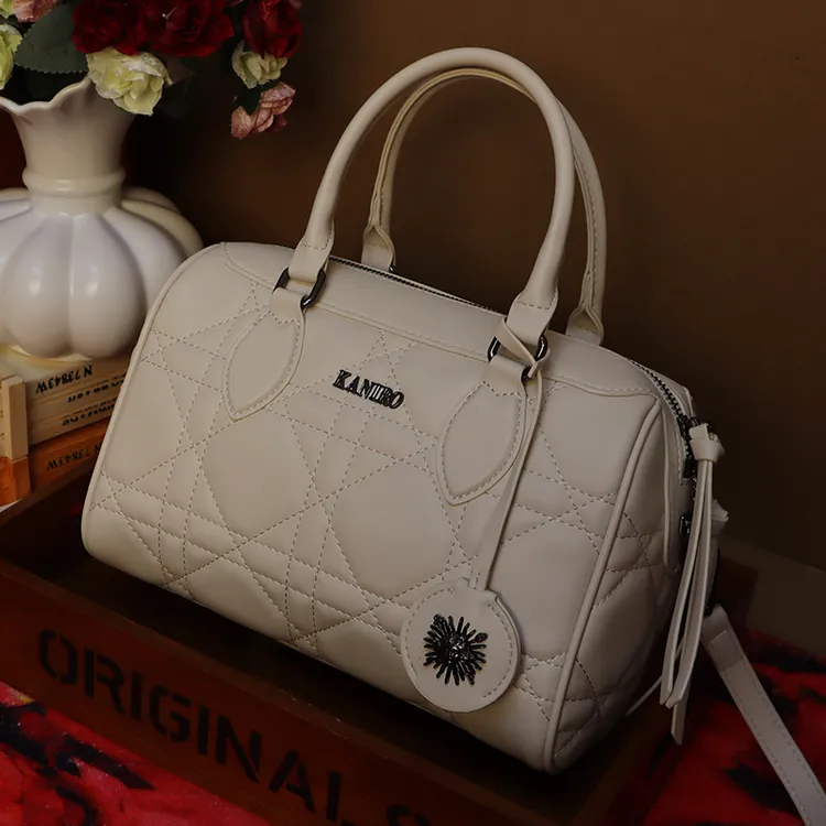 单肩气质轻便镶嵌肩包2025年时尚女士小众斜挎包格子休闲韩版菱格