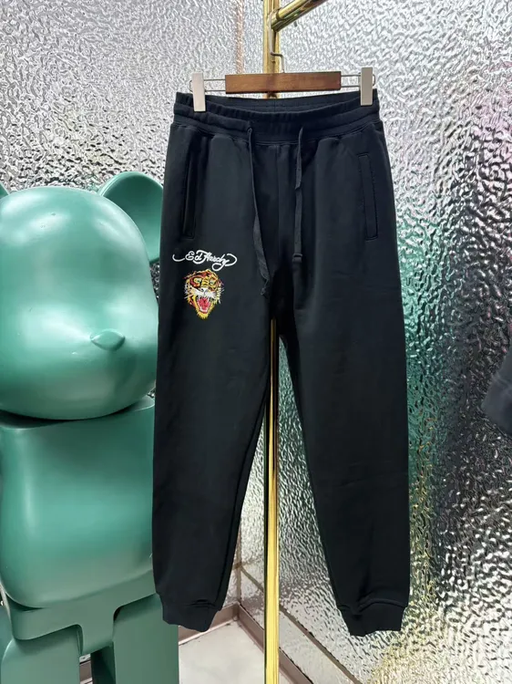 小虎头重磅纯棉拔印烫钻多色卫裤