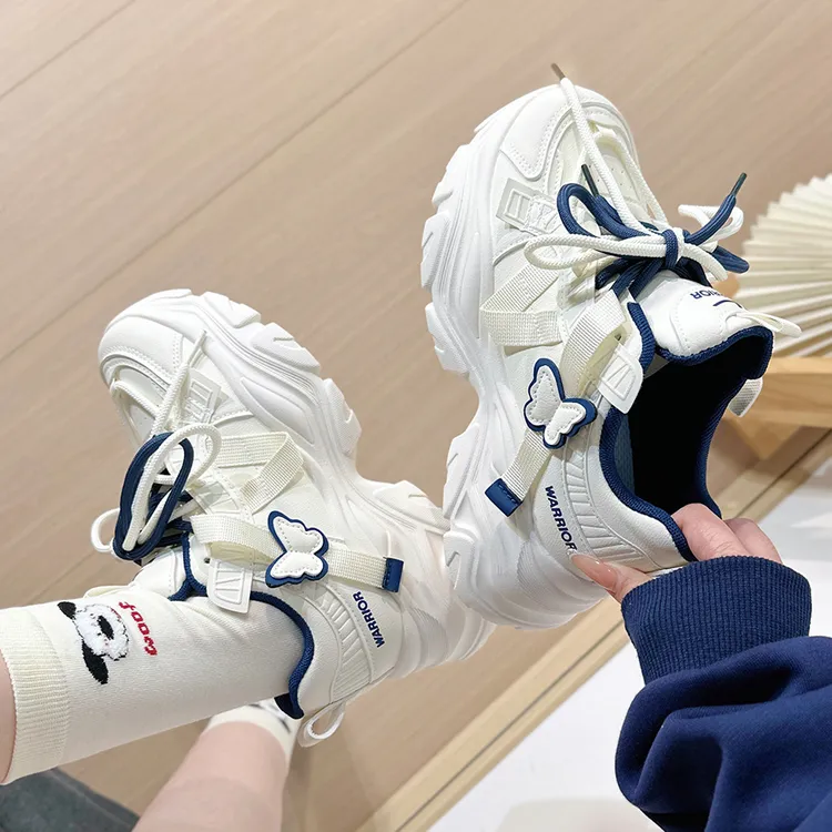 回力雾霾蓝蝴蝶老爹鞋女2025新款厚底户外运动鞋小众原创休闲鞋女