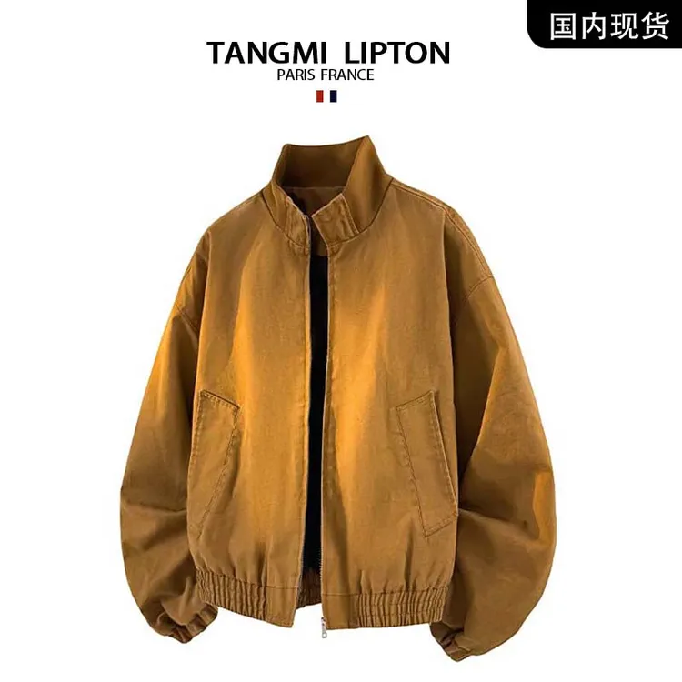 【品牌撤柜折扣】TANGMI LIPTON秋季男士立领夹克时尚简约休闲外套