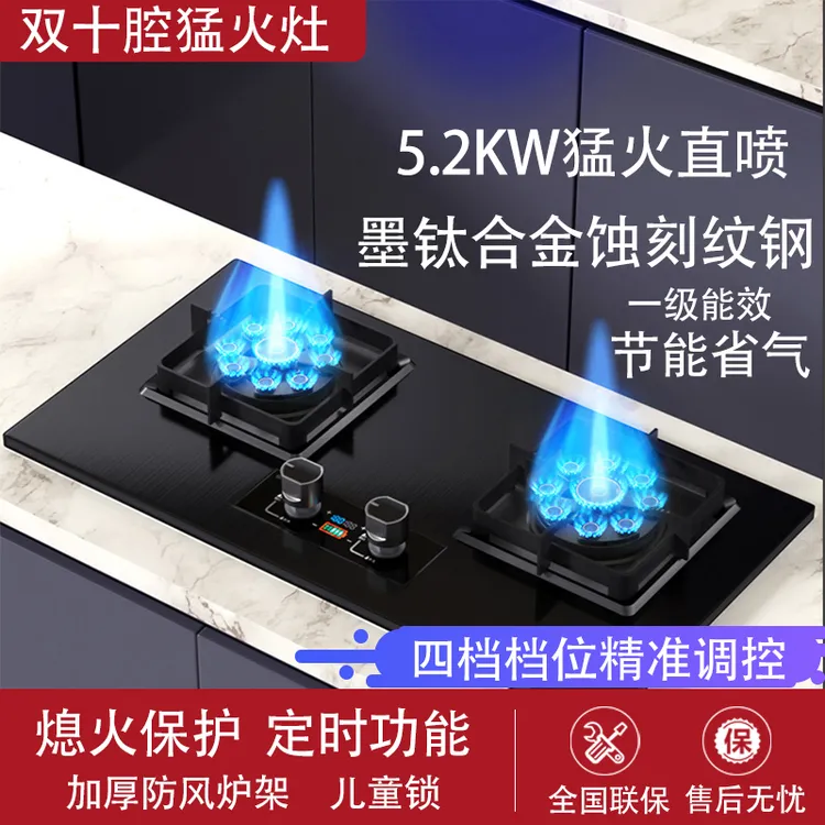 路易好太太燃气灶双灶煤气灶家用台式嵌入式天然气液化气猛火炉具