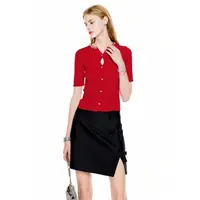 MISSCOCOON百搭手工镂空针织衫0245