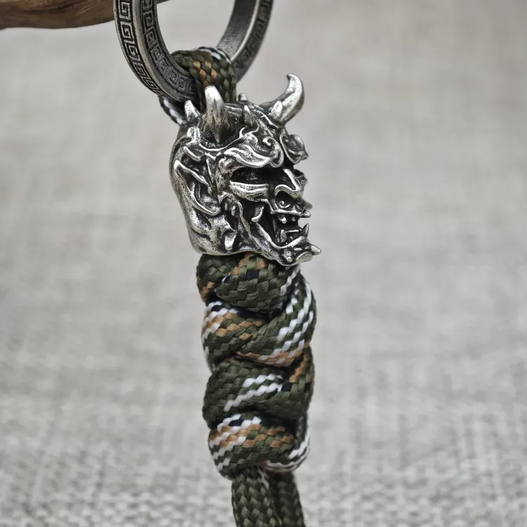 【币风堂】新款武士骷髅头金刚结钥匙扣挂件