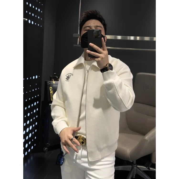 【马哥严选】新款男士高端羊毛翻领夹克外套高品质潮流时尚轻奢百搭