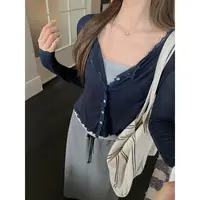 【双11捡漏】乌77蕾丝花边空调防晒针织开衫女秋季薄款长袖短款上衣