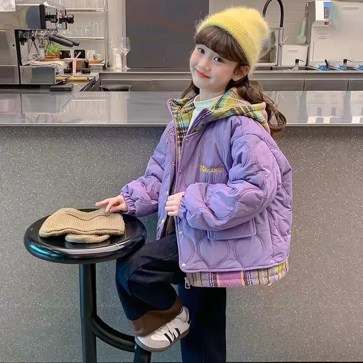 【加绒加棉】女童秋冬款外套2025新款中大童夹棉儿童冬季外穿棉衣