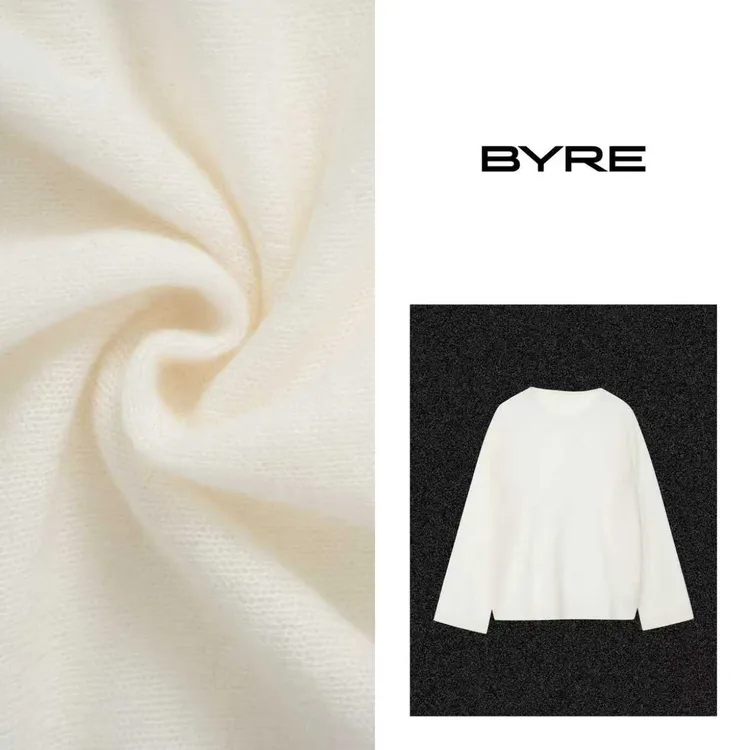 BY900 白色圆领羊毛衫【干洗】