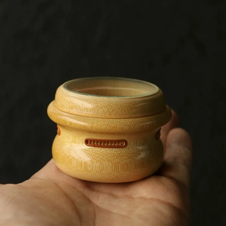 海派小谭老玉竹黄蛉盒竹蛉盒金钟盒黑虫罐万体虫具鸣虫叫罐可把玩