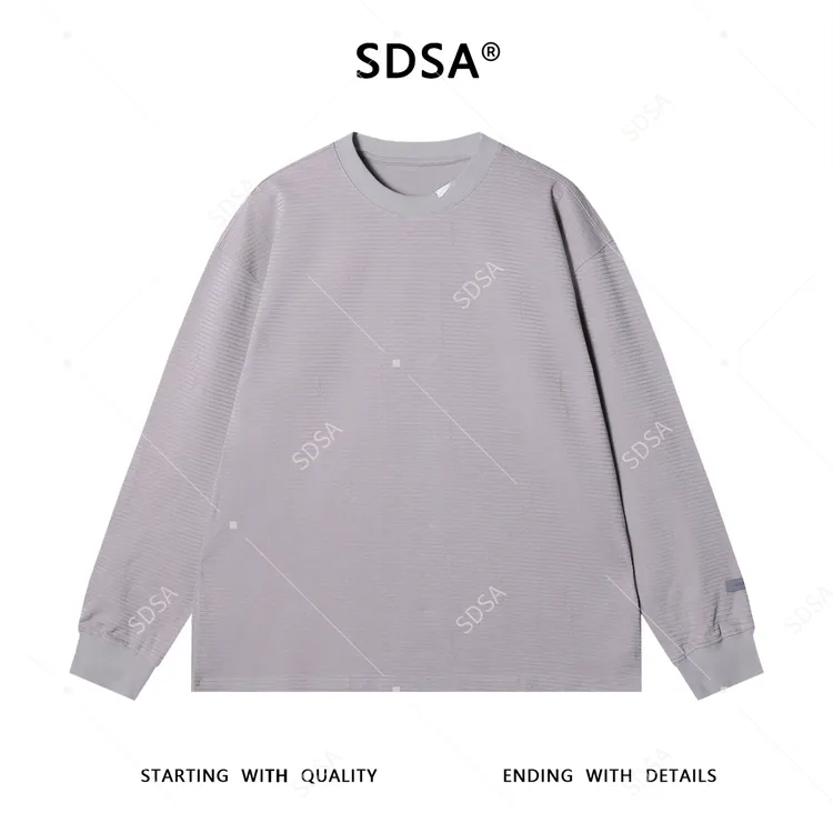 SDSA男士秋冬新款痞帅男装韩版撞色条纹套头圆领卫衣百搭宽松上衣