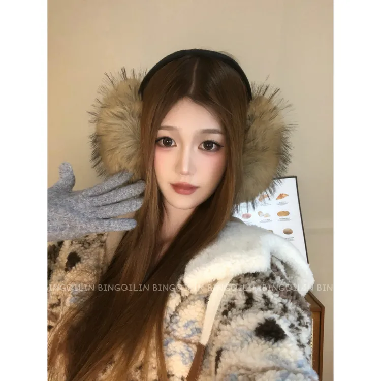 秋冬保暖毛绒耳罩女简约时尚防风防寒护耳包耳捂子百搭ins风
