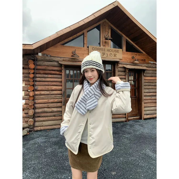 孕妇双面穿摇粒绒棉服外套秋冬加厚保暖小个子孕妇装短款上衣