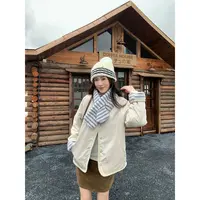 孕妇双面穿摇粒绒棉服外套秋冬加厚保暖小个子孕妇装短款上衣