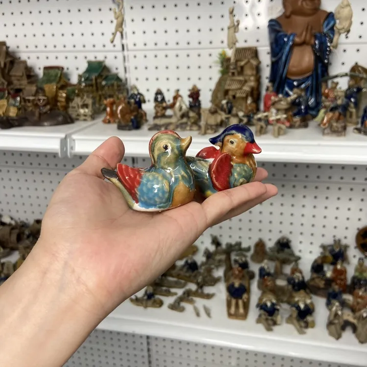 陶瓷5厘米高小鸳鸯一对