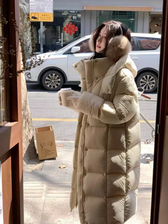 【贴身告白】2025新款云朵零压感高端过膝大被子加厚连帽羽绒服长款