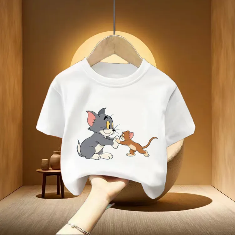 100%纯棉童装短袖男童百搭夏季纯棉T恤中大小童帅气宽松半袖上衣