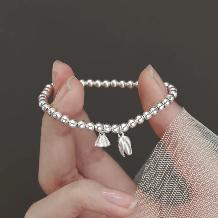足银手链 999足银两世欢手链女2025爆款银珠手串手环时尚百搭饰品