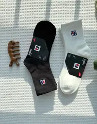 2美丽姐的男士加厚刺绣棉袜6双+按摩梳7136