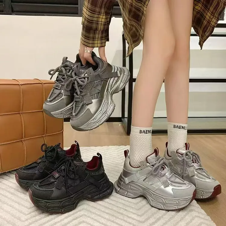 88-60厚底老爹鞋双网秋冬轻底女鞋