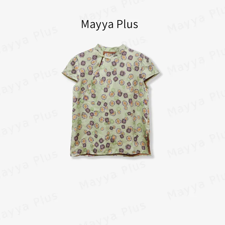 【如意结】Mayya Plus麦芽定制轻奢气质显瘦欧若风梭织上衣32527890