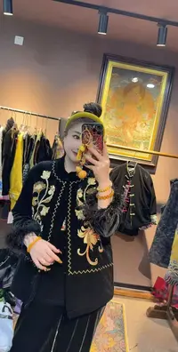 上新价～深圳9805新中式国风棉马甲金莲花重工刺绣加棉马夹