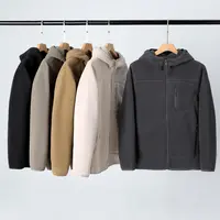 保罗悦洋秋冬新品双面摇粒绒外套男休闲连帽保暖外套男女同款908