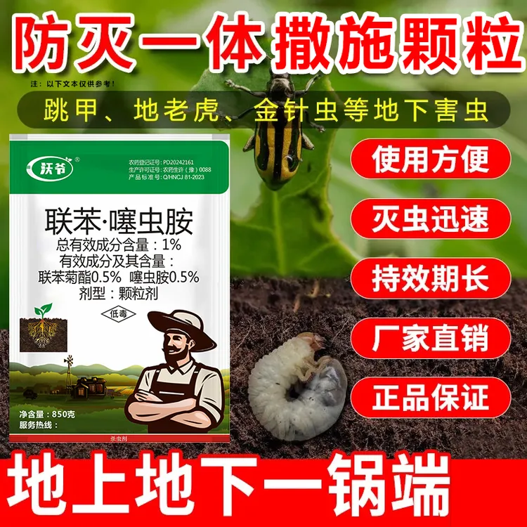联苯噻虫胺颗粒剂防治黄条跳甲地老虎蝼蛄等地下害虫
