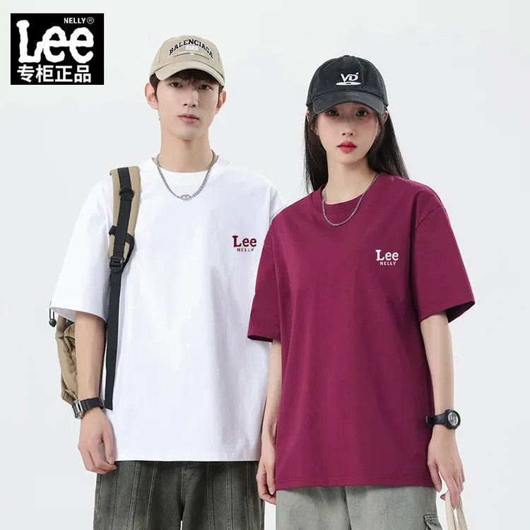 Lee Nelly短袖T恤2025夏季新款美式重磅宽松半袖情侣装男女同款潮