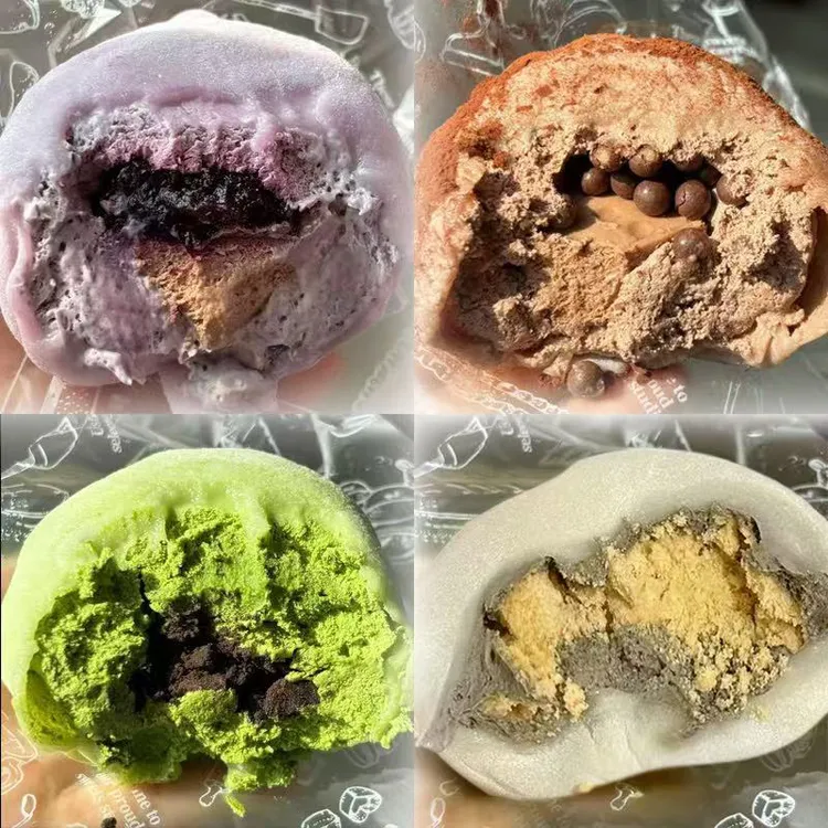【鲜小播】0蔗糖0面粉雪媚娘大福糯叽叽动物奶油巧克力甜品下午茶