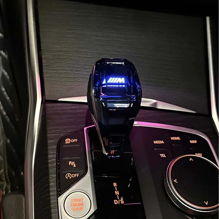 宝马新款水晶档把3系4系5系X1X4X5X3GT挡把头兰花指挡杆无损改装