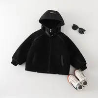 男童加绒外套冬款2025新款儿童冬装加厚毛毛衣宝宝棉衣童装款潮流