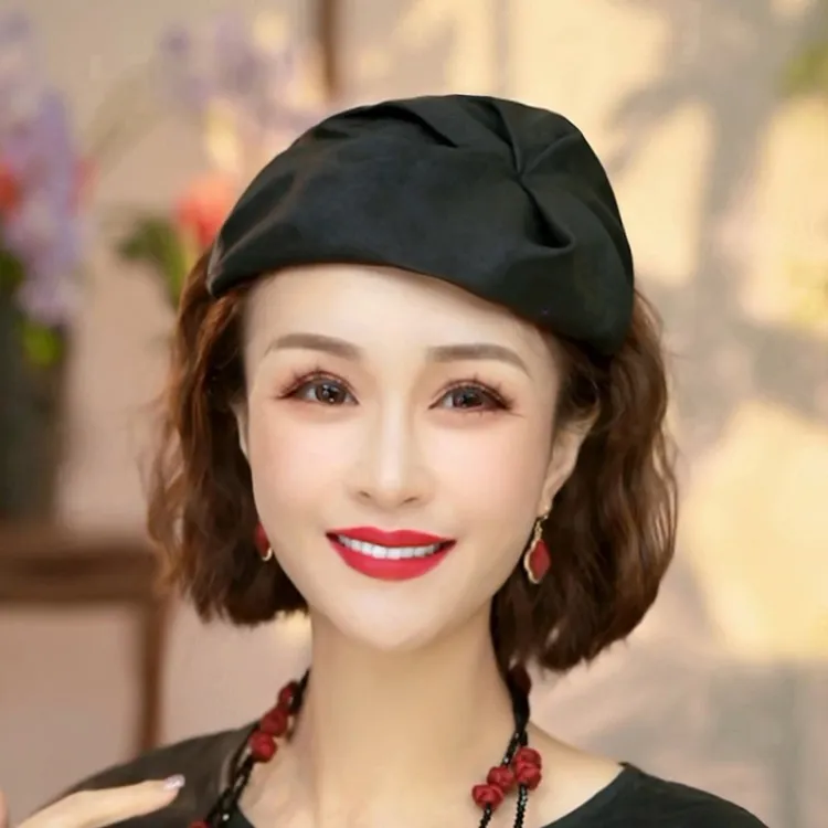 香云纱发箍重磅真丝桑蚕丝宽边发箍帽气质百搭优雅遮白发1162