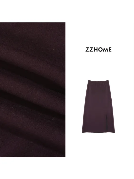 ZOZO HOME ｜错位时髦半解构软力量毛呢半裙q171894p