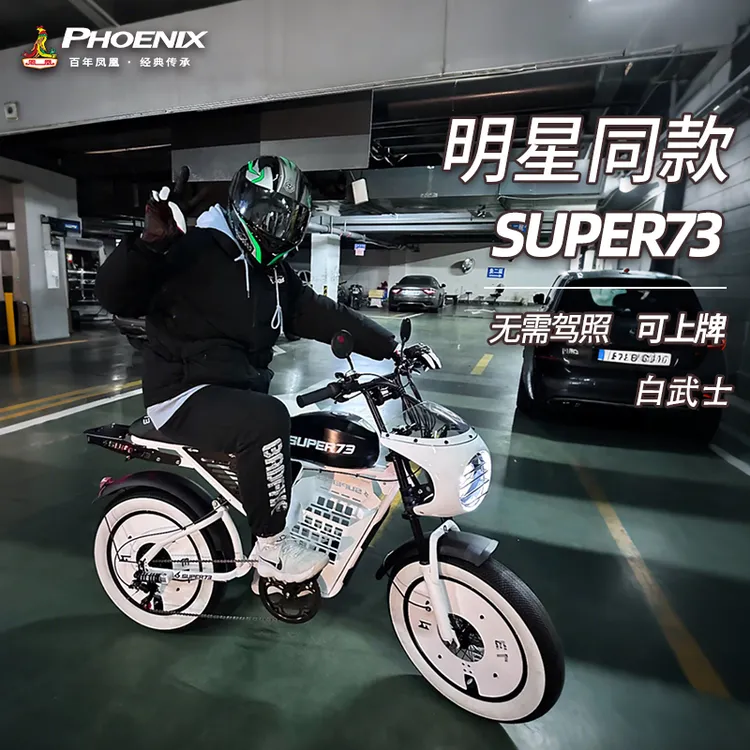 Phoenix/凤凰super73复古助力电动车新国标助力自行车锂电池