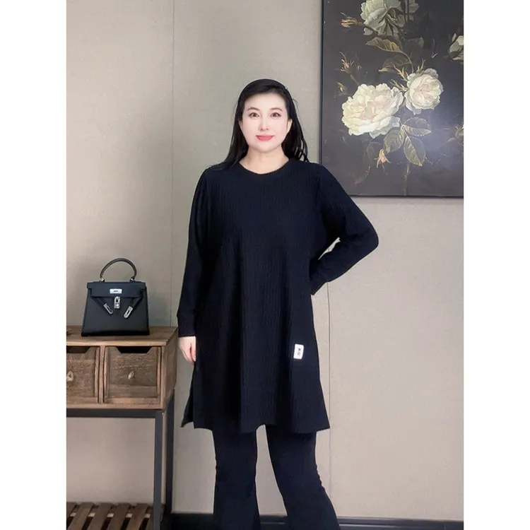 【现货】12秋冬内搭大码打底衫3053气质显瘦时尚百搭宽松休闲微胖