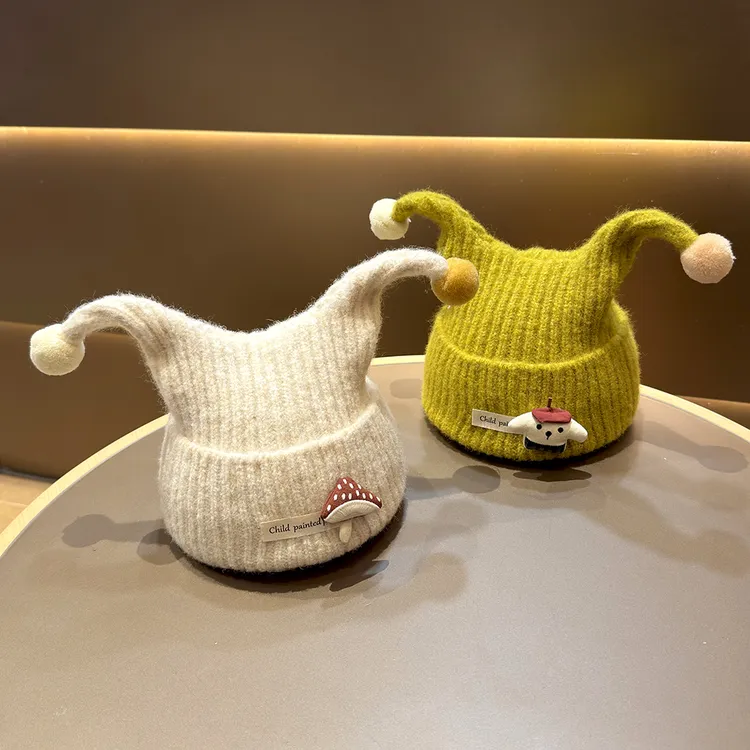 宝宝帽子秋冬搞怪可爱保暖针织帽毛线帽婴幼儿小童加厚防风护耳帽