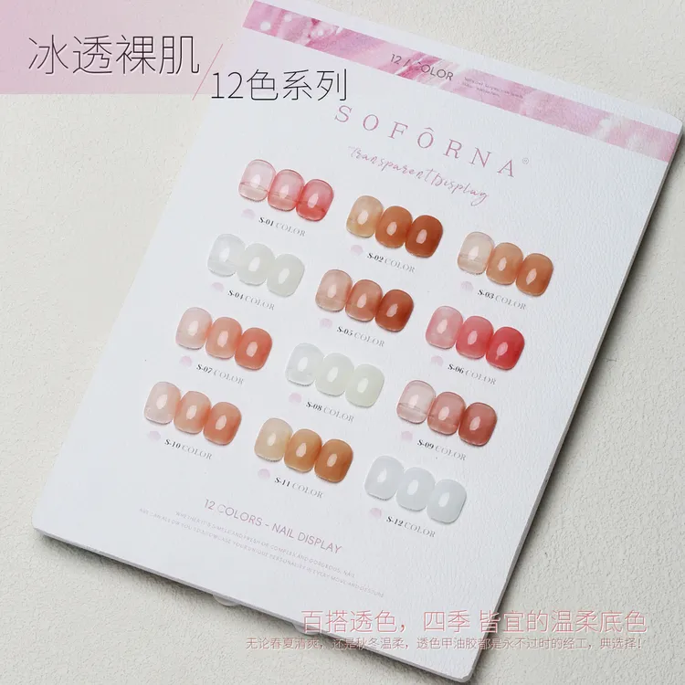 冰透裸色指甲油胶2025年新款春夏奶茶猫眼果冻透粉色SOFORNA美甲