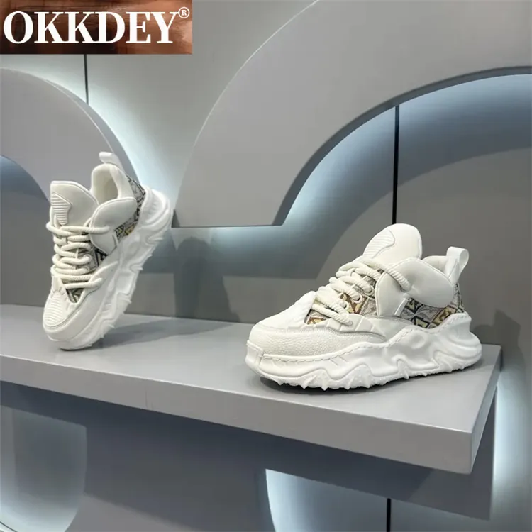 okkdey厚底老爹鞋增高潮流运动休闲鞋时尚百搭网红系带潮男鞋