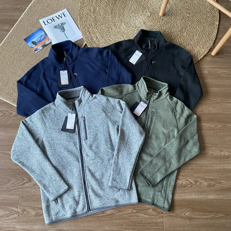 春秋季新款户外休闲通勤立领提花卫衣开衫休闲运动男士外套1772