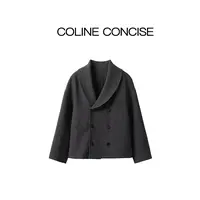COLINE CONCISE 双襟翻领长袖西装外套女25秋季22032
